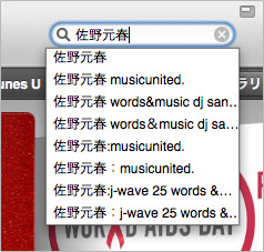 iTunes 11 検索機能